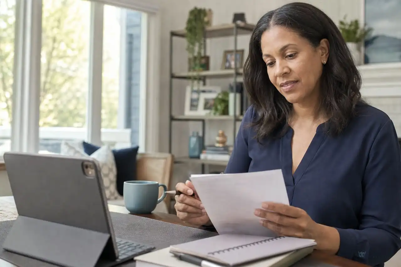 Patient preparing practical notes for direct primary-care membership decisions