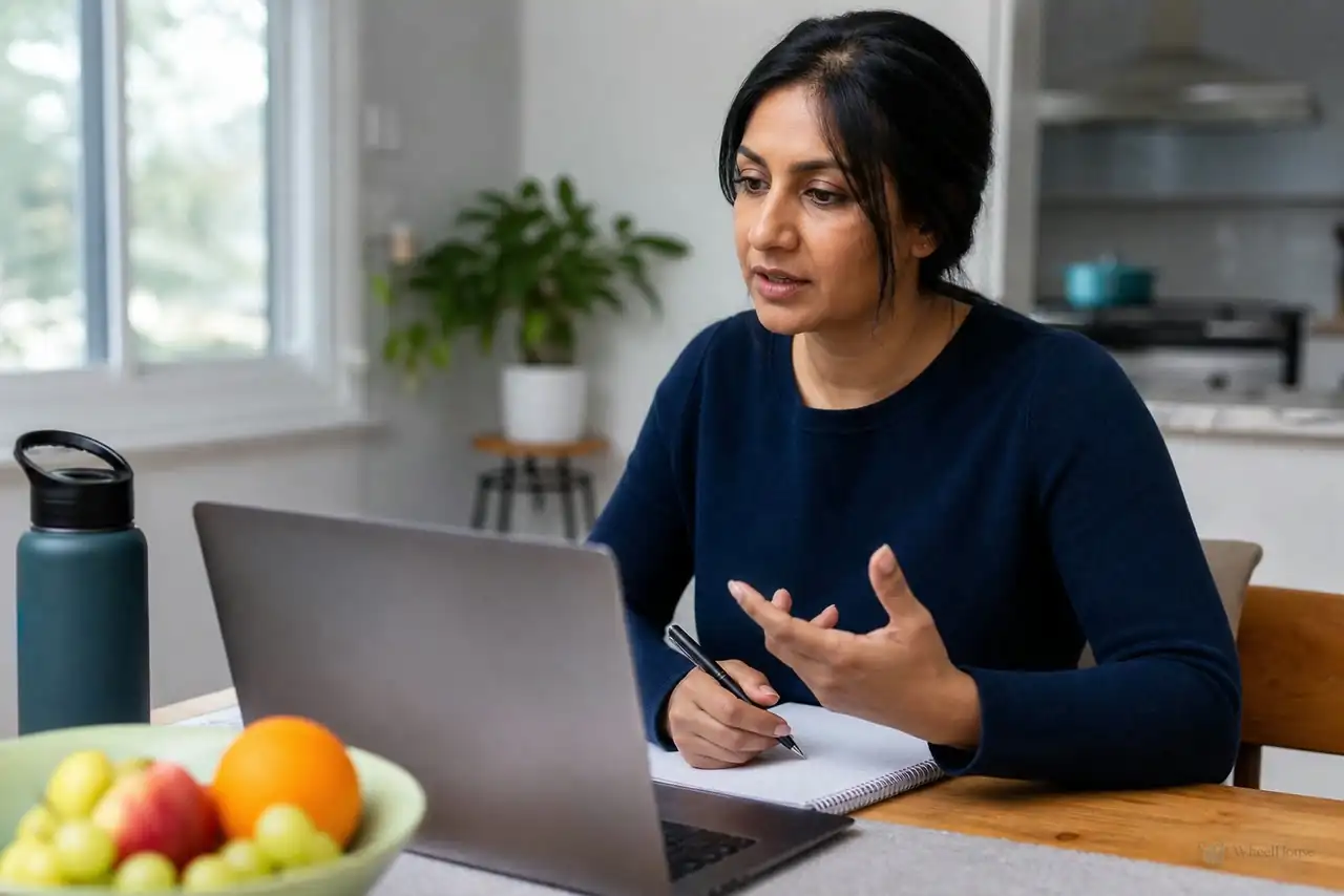 Patient preparing practical notes for quitting smoking or vaping