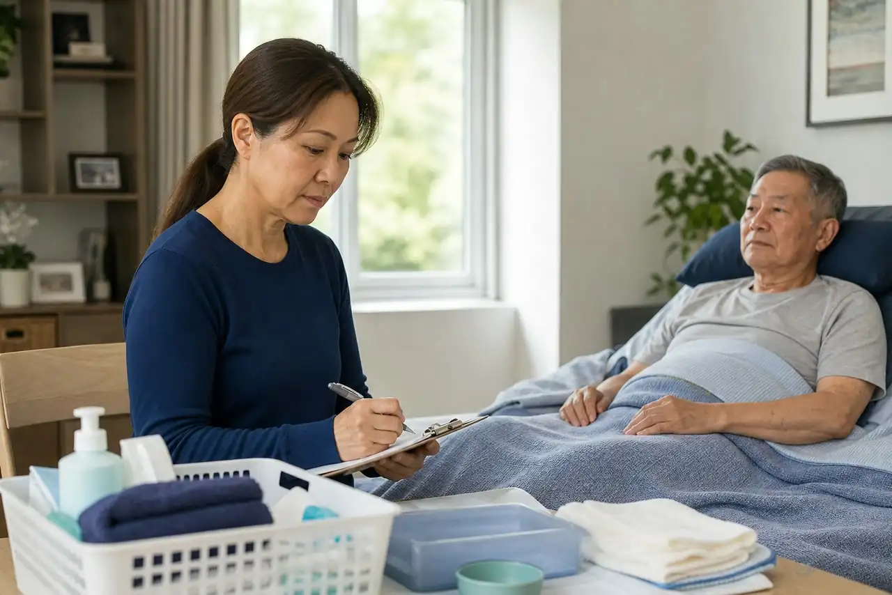 Clinician-guided care planning related to preventing pressure injuries for a caregiver