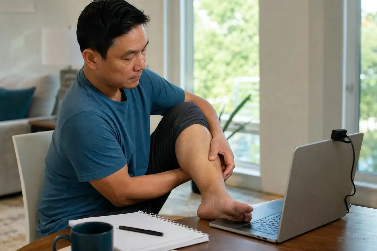 Patient preparing practical notes for gout attacks and prevention