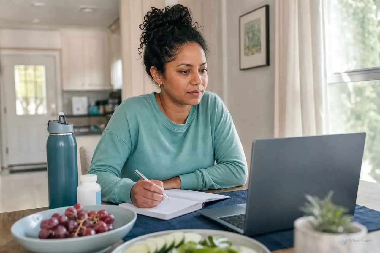 Patient preparing practical notes for preventing recurrent UTI symptoms