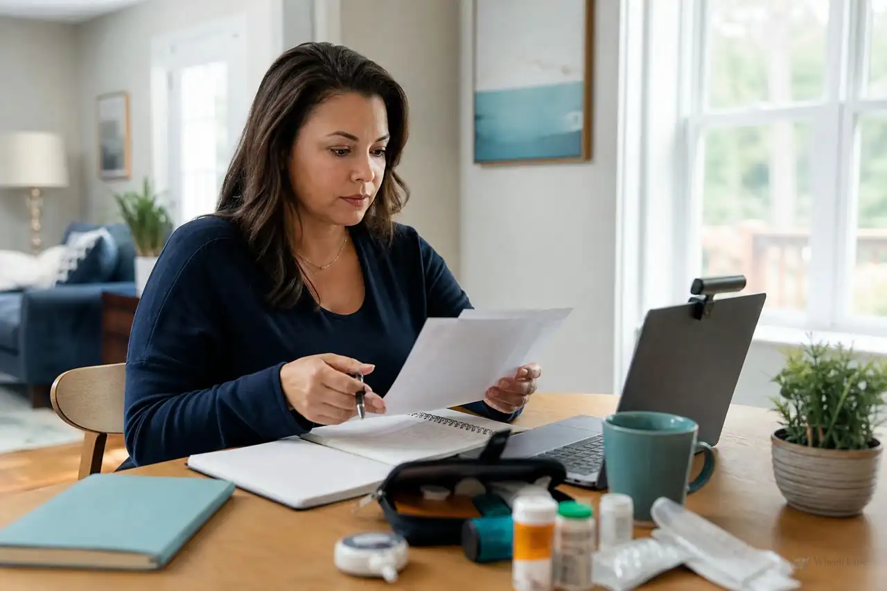 Patient preparing practical notes for changing primary-care practices and transferring records
