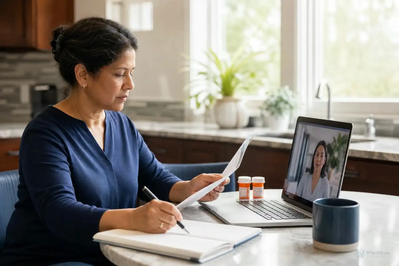 Patient preparing practical notes for direct primary-care membership decisions