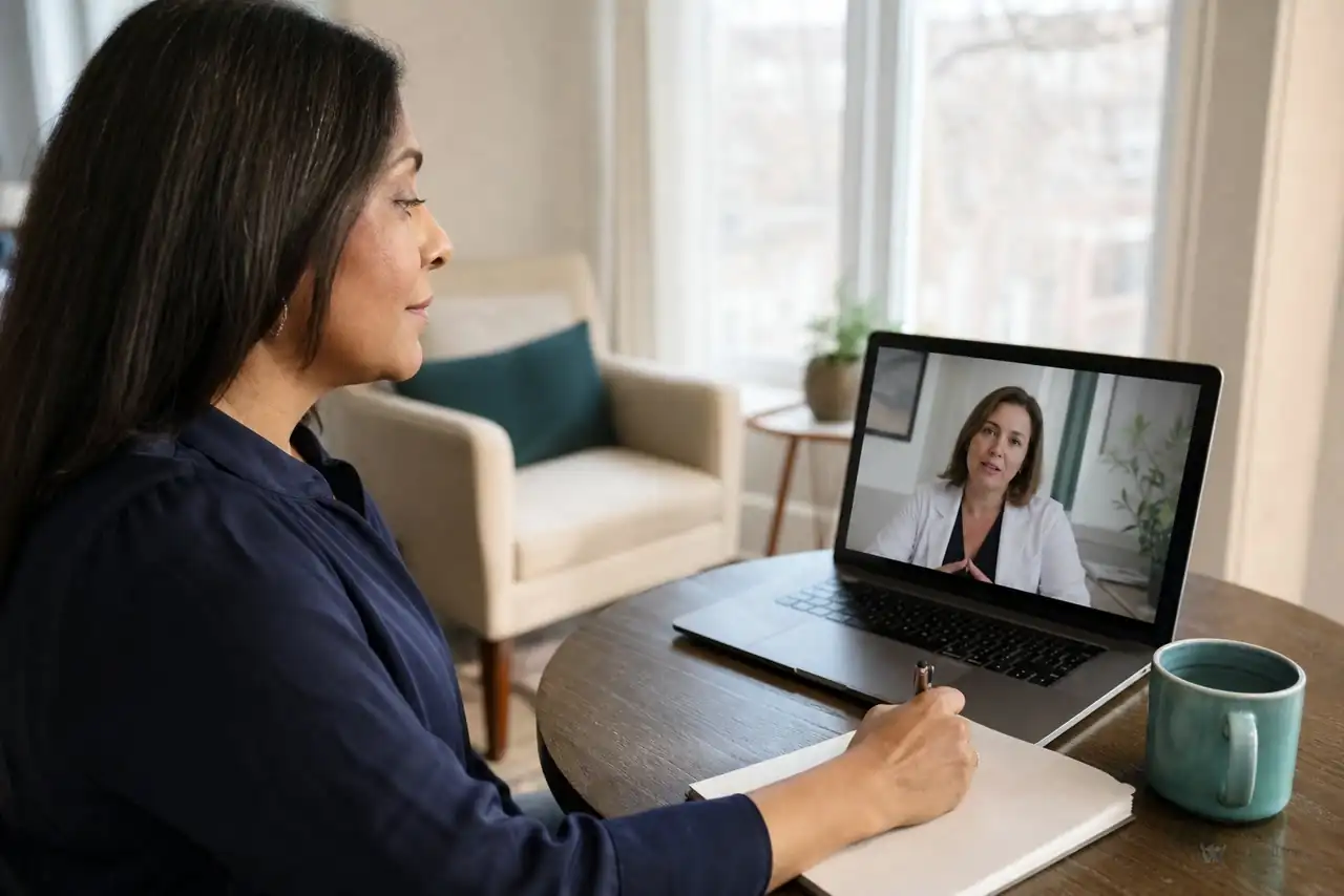 Clinician-guided care planning related to menopause symptoms and treatment options