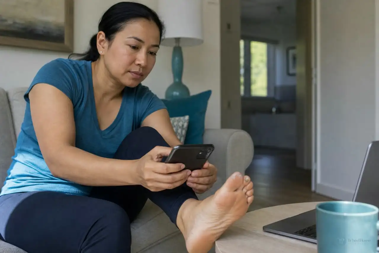 Patient preparing practical notes for nail fungus