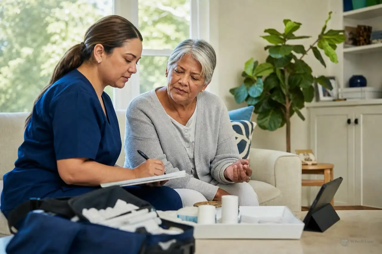 Clinician-guided care planning related to home health-monitoring devices