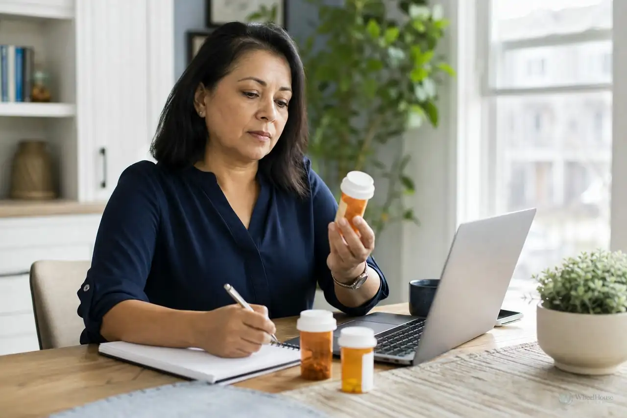 Patient preparing practical notes for starting metformin