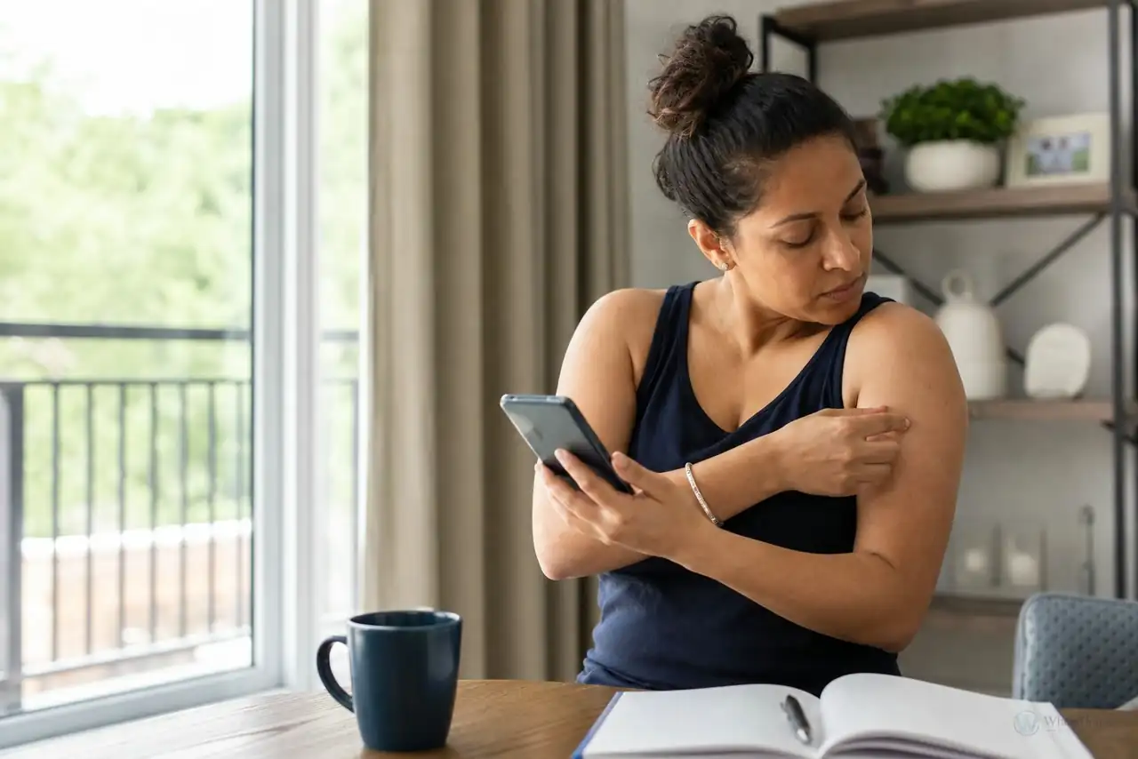 Patient preparing practical notes for vitamin D deficiency questions