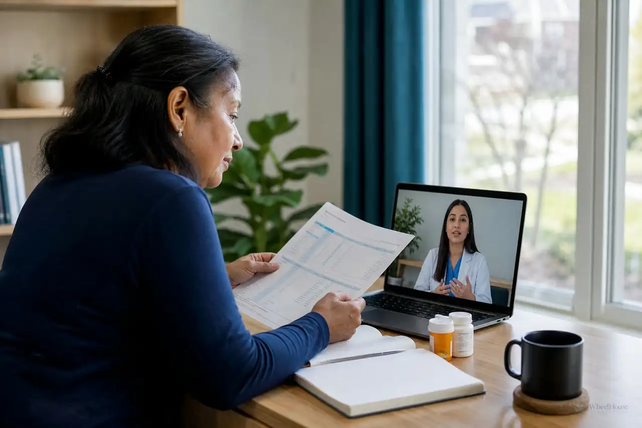 Patient preparing practical notes for a vitamin D level