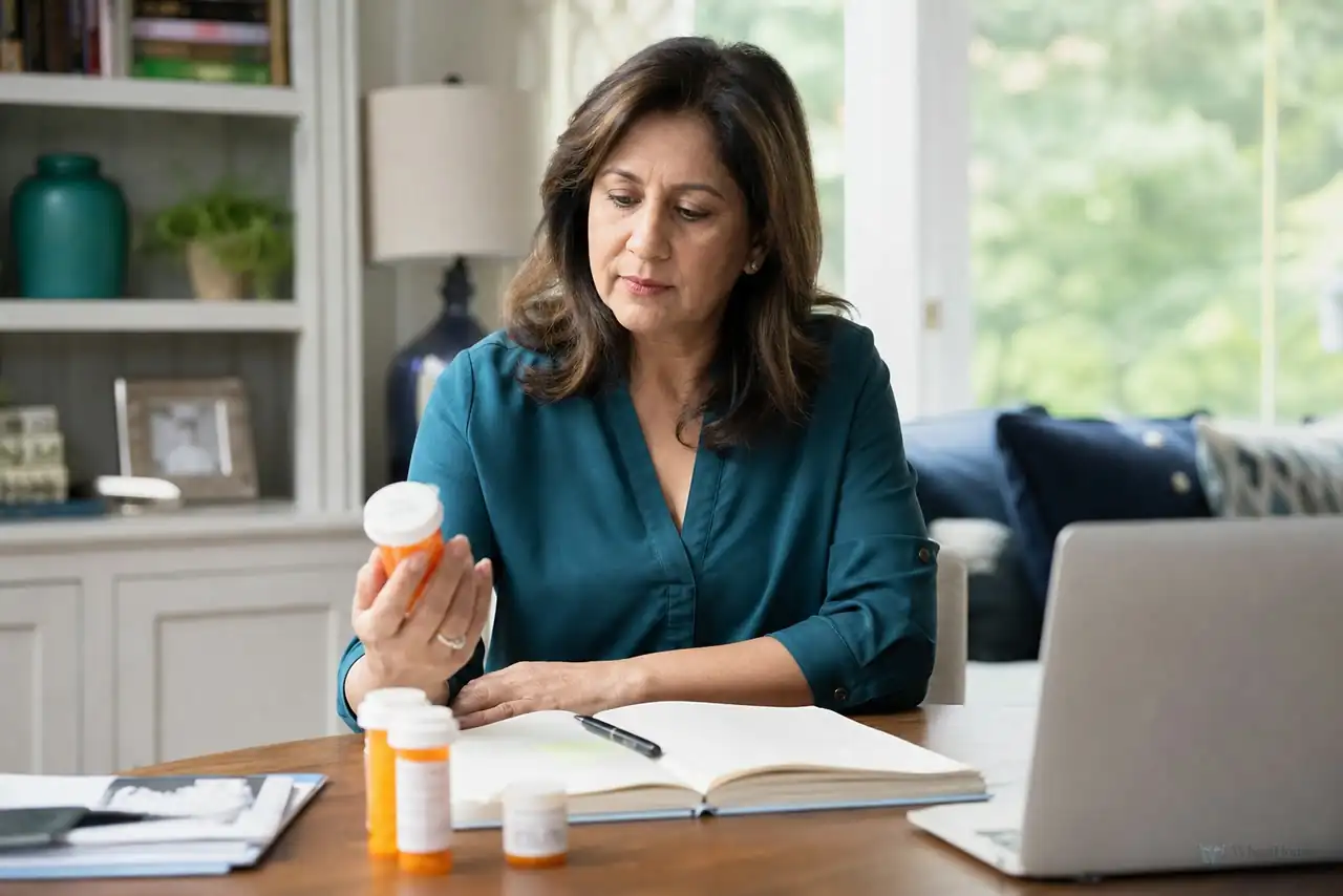 Patient preparing practical notes for lisinopril-related cough and blood-pressure treatment