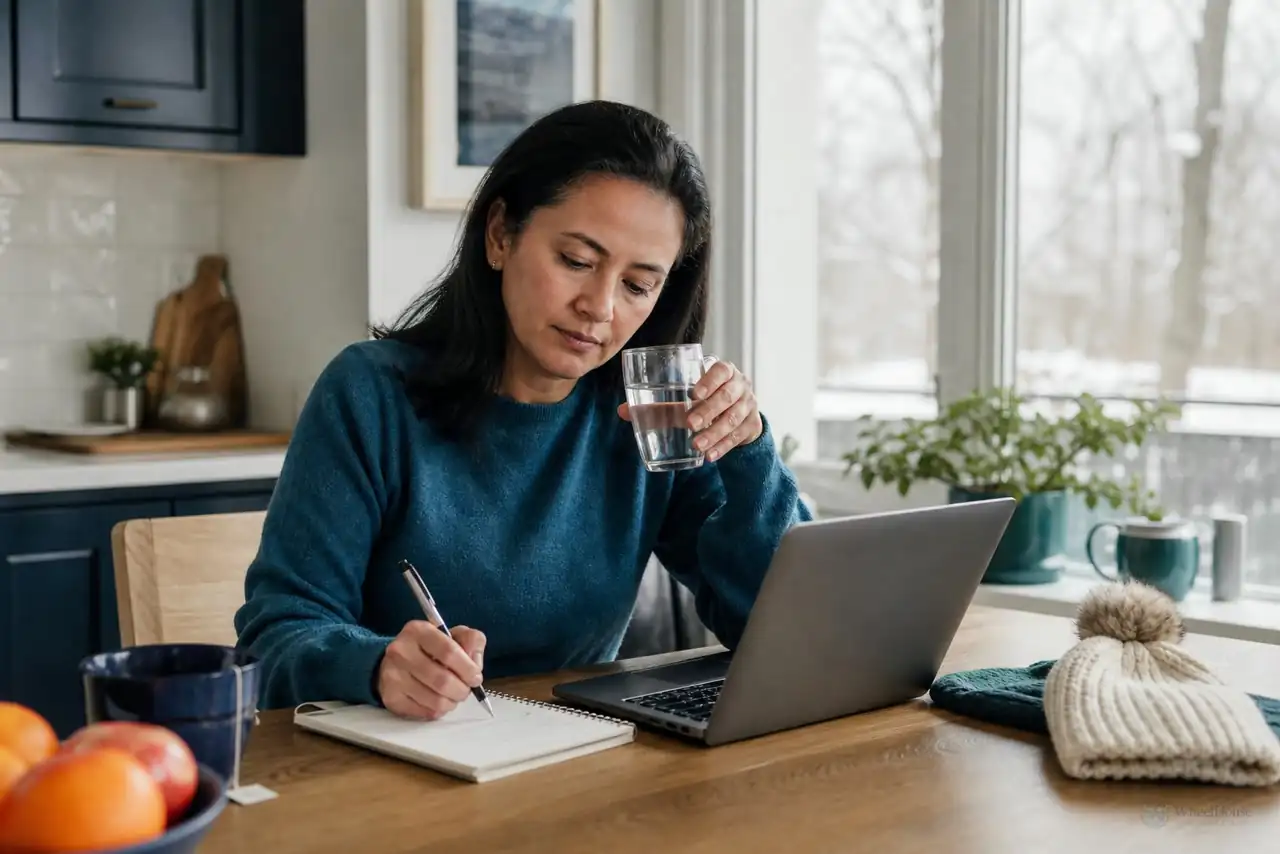 Patient preparing practical notes for Dehydration in Winter